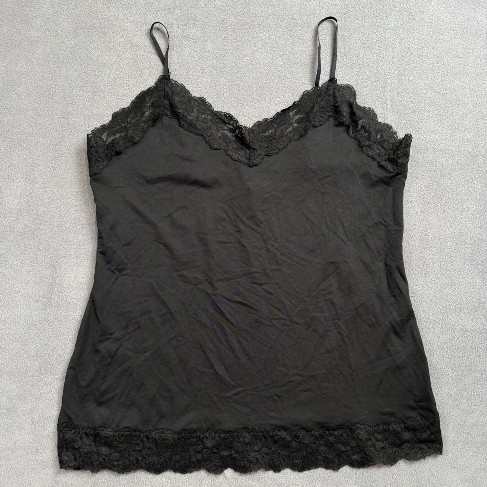 White House Black Market Lace Trim Y2K  2000s Camisole Layering Casual XL